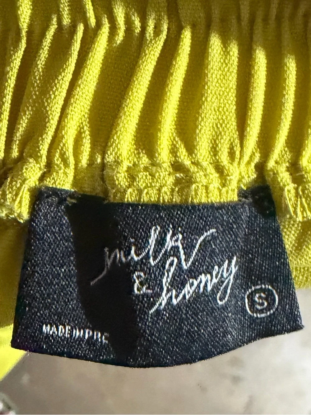 Milk & Honey – Wrap Skort Shorts Mini Skirt Pull-On Buckle Detail Yellow – Sz. S
